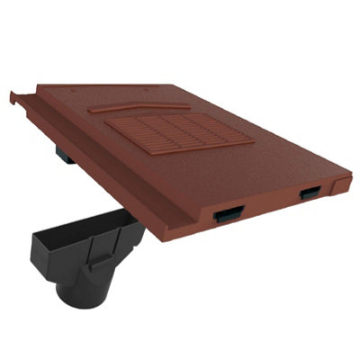 Manthorpe Non-Profile In-Line Tile Vent – For Roof Space Ventilation & Extractor Fan Ducting, Fits Flat Roof Tiles