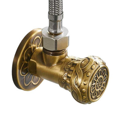 Antique Retro Wall Shut Off Angled Isolation Valve 1/2 - 4