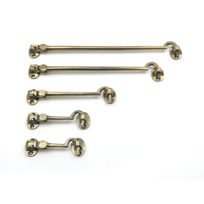 Antique Solid Brass Cabin Hook 250mm