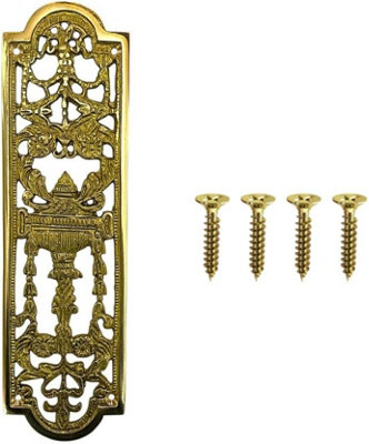 2x Push Engraved Door Finger Plate 350 X 75mm Satin Stainless Steel Push Plate