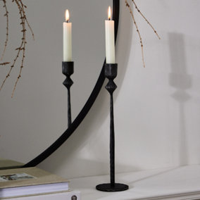 Antique Tall Black Table Decoration Candle Holder Stick