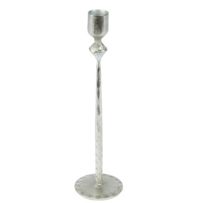 Antique Tall Silver Table Decoration Candle Holder Stick