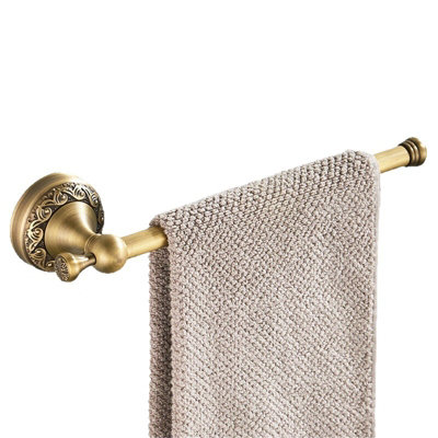 Antique towel rack, retro brass towel bar, vintage wall-mounted ...