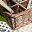 Antique Wash Square 4 Section Kitchen Storage Cutlery Basket Gift Idea