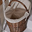Antique Wash Stair Laundry Storage Basket With White Lining