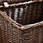 Antique Wash Wicker Chest Indoor Storage Basket Hamper