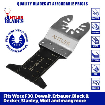 Antler QAB20CBB 20 Piece Oscillating Multi Tool Saw Blades Wood, Bi-Metal and Coarse Combo Pack of 20