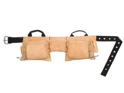 Ap-527X Heavy-Duty Leather Work Apron 12 Pocket