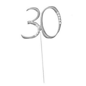 Apac 30th Cake Topper Silver (One Size)