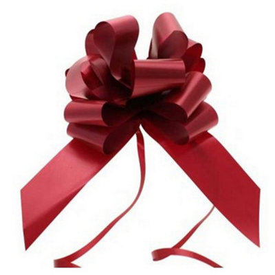 Apac 50mm Pull Bows (Pack Of 20) Burgundy (One Size)