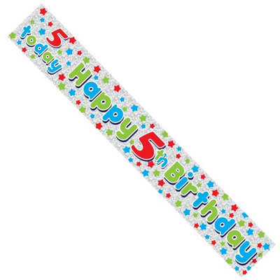 Apac Stars 5th Birthday Banner Blue/Green/Red (One Size)