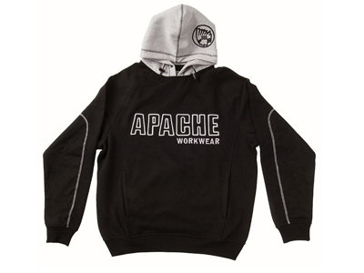Apache APHOODSWEAT Hoodie Work Hooded Jumper Black - L