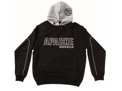 Apache APHOODSWEAT Hoodie Work Hooded Jumper Black - M