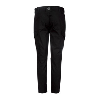 Apache Barkerville black cargo pockets slim fit work trousers