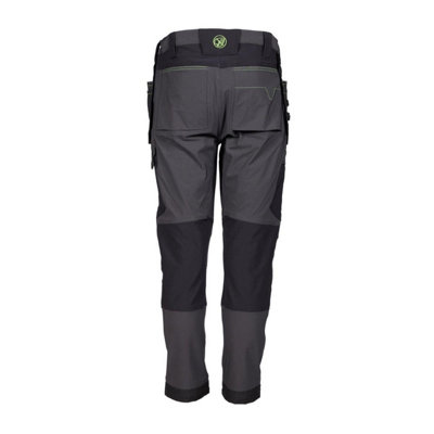 Apache Calgary grey/black stretch holster pocket cargo durable work trousers