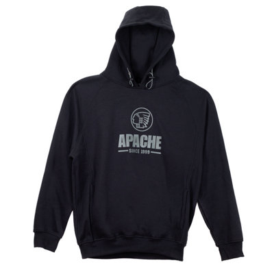 Apache Zenith Work Hoodie Black Hooded Jumper XL DIY at B Q