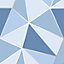 Apex Geometric Wallpaper Blue Fine Decor FD41992