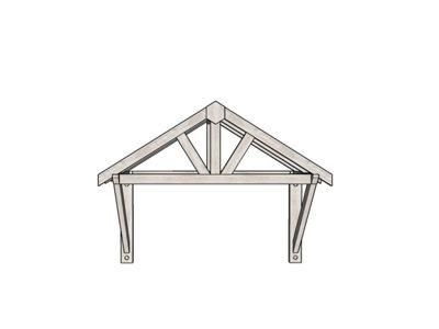 Apex Roof Porch Canopy 1.2m pressure-treated