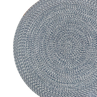 Apollo 350cm Round Indoor and Outdoor Rug in Prussian Blue