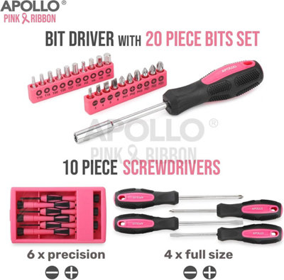 Apollo 71pc Home & Office DIY Tool Kit Set. Complete Household Tool Box ...