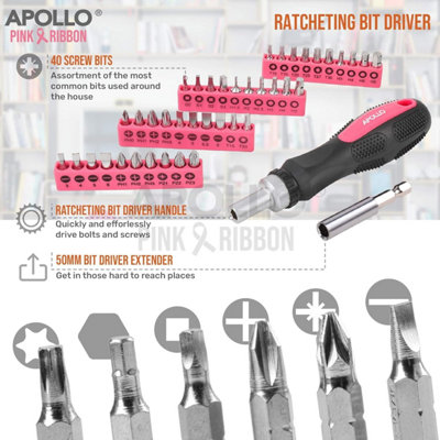 Apollo 71pc Home & Office DIY Tool Kit Set. Complete Household Tool Box ...