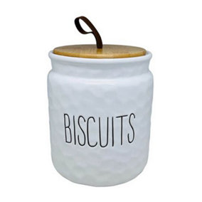 Apollo Dimples White Biscuit Jar