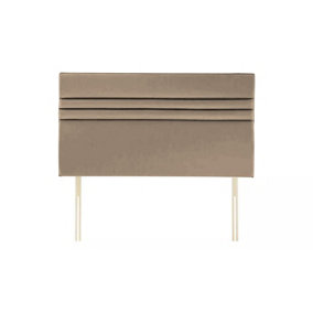 Apollo Plush Velvet 2ft6 Small Single 20" Headboard -  Coffee