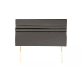 Apollo Plush Velvet 2ft6 Small Single 20" Headboard -  Grey