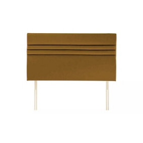 Apollo Plush Velvet 2ft6 Small Single 20" Headboard -  Turmeric
