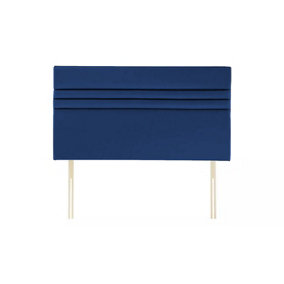 Apollo Plush Velvet 4ft Small Double 20" Headboard -  Blue