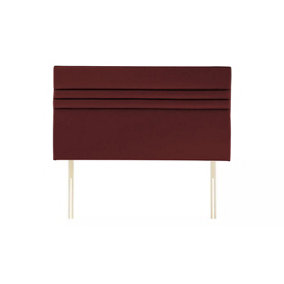 Apollo Plush Velvet 4ft6 Double 20" Headboard -  Burgundy