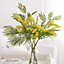 Apothecary Jar Vase - Clear Hand-Blown Glass Vase for Fresh or Artificial Flower Stem Bouquet Arrangements - Measures 20 x 10cm