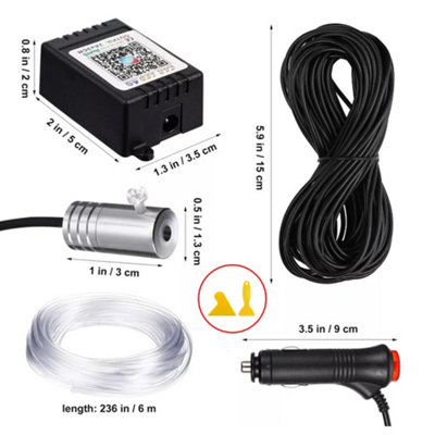 APP Control 5-In-1 RGB LED Interior Strip Light Car Ambient Atmosphere ...