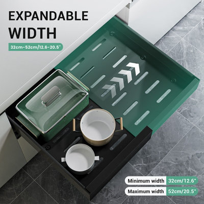 YFXCVSL Pull Out Cabinet Organizer,1 Pack Expandable(12.6''-20.5