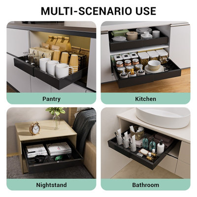 Pull Out Cabinet Organiser, Slide Out Drawers for Kitchen Cabinets