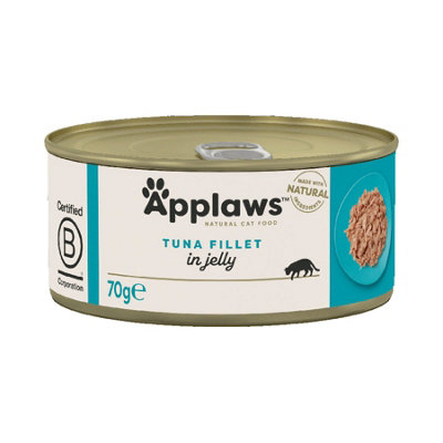 Applaws Adult Wet Cat Food - Tuna Fillet in Jelly 70g (Pack of 24)