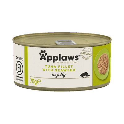 Applaws Cat Can Tuna With Seaweed In Jelly 70g (Pack of 24)