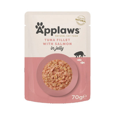 Applaws Cat Pouch Tuna Fillet with Salmon in Jelly 70g x 16