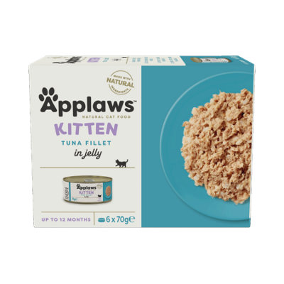 Applaws Cat Tin Kitten Tuna Fillet Multipack (6x70g) - Pack of 4