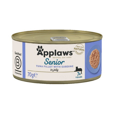 Applaws Senior Cat Tuna With Sardine 70g (Pack of 24)