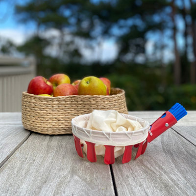 Apple Harvesting Collection Kit - Apple Picker Plus Rolling Collector - 4