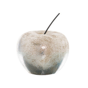 Apple Ornament - Ceramic - L15 x W15 x H16 cm - Silver