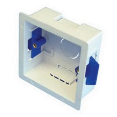 Appleby SB632 1 Gang 47mm Dry Lining/Cavity Wall Mounting Wall Box - White