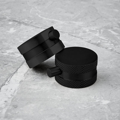 Apres Black Twin Head Rigid Riser Shower Kit Thermostatic