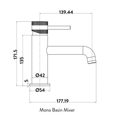 Apres Brushed Brass Basin Mixer Tap
