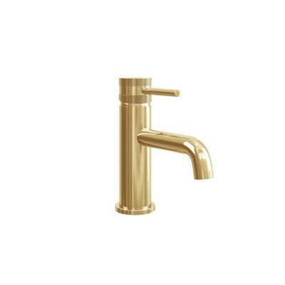 Apres Brushed Brass Mono Basin Mixer+Waste