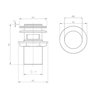 Apres Brushed Brass Mono Basin Mixer+Waste