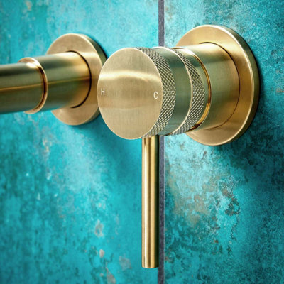 Apres Wall Mounted Basin Tap Brushed Brass