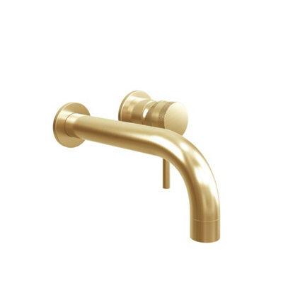Apres Wall Mounted Basin Tap Brushed Brass - 3