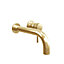 Apres Wall Mounted Basin Tap Brushed Brass